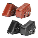 Pair Motorcycle Saddle Side Leather Bags Tool Pouch Universal For Harley