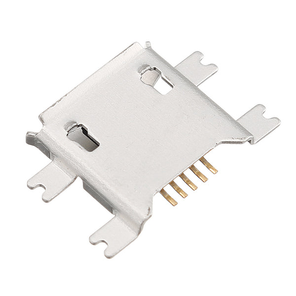 10pcs Micro Usb Microphone Female Socket 5P Gold Plated 1.27mm Sink Board 5 Pin 4 Feet Patch