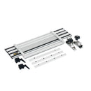 Drillpro Track Stop + Clamp + Slide Block + Rail + Circular Saw Bottom Plate for Woodworking