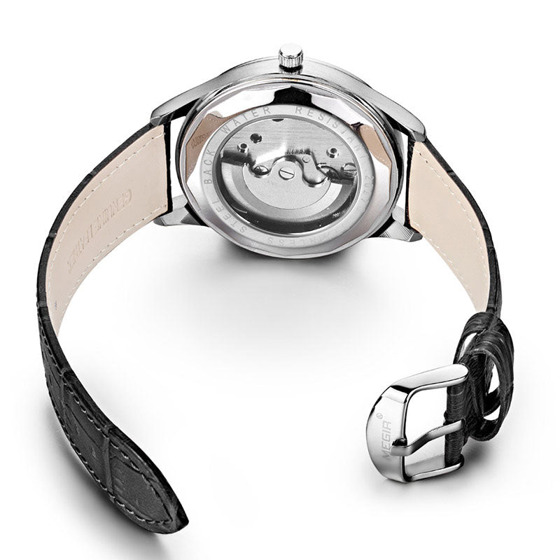 MEGIR 2017 Military Stay Quartz Watches Leather Strap Clock Mechanical Appearance Men Watch