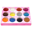 12 Colors Acrylic Nail Art Tips Glitter Powder Dust