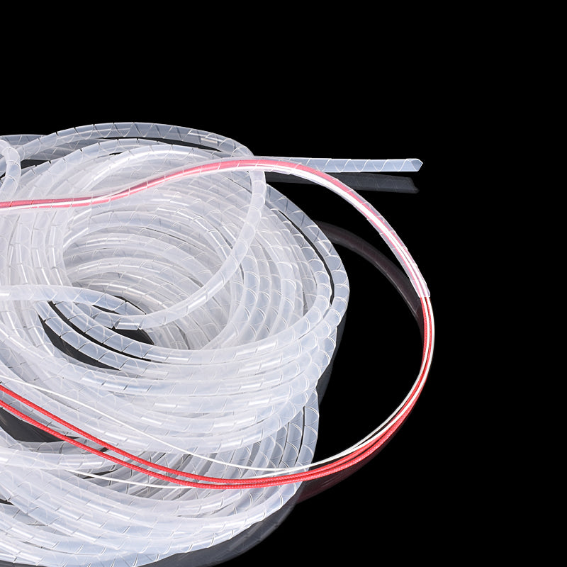 10mm Dia 8.5M Length White PE YL692 Flexible Spiral Wrapping Wire Hiding Cable Sleeves for 3D Printer
