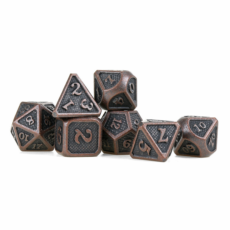 7 Pcs/Set Metal Dice Set Polyhedral Dices Role Playing Dragons Dice Party Table Game