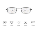 Fashion Blue-light-proof High-end Antenna Folding Presbyopic Intelligent Discoloration Multi-focus Metal Presbyopic Glasses for Men And Women Reading Glasses