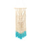 18'' Beige Blue Handmade Macrame Wall Hanging Cotton Tapestry Bohemian Art Decor