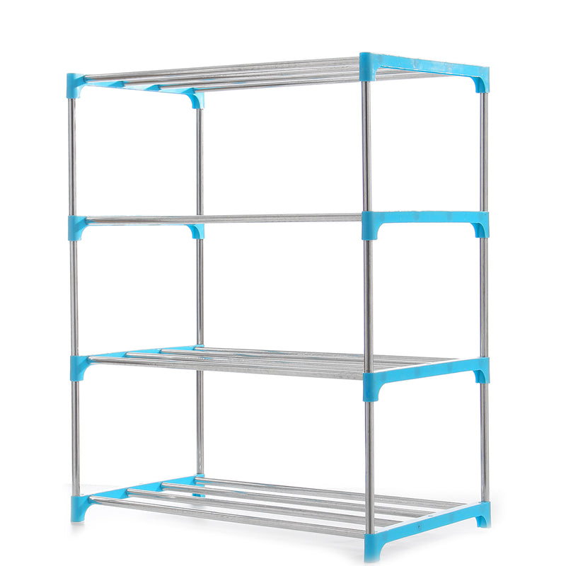 4 Layers DIY Shoe Racks Storage Organizer Stainless Steel For Dormitory