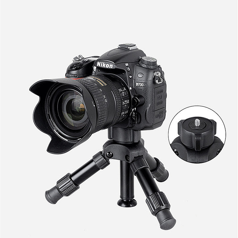 Bakeey MS02 Aluminum Alloy Mini Portable Desktop Tripod Kit 3-Way Ball Head for Live Phone Camera