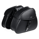 Pair Universal Motorcycle PU Leather Saddlebags Side Storage Tool Pouch Bags Box