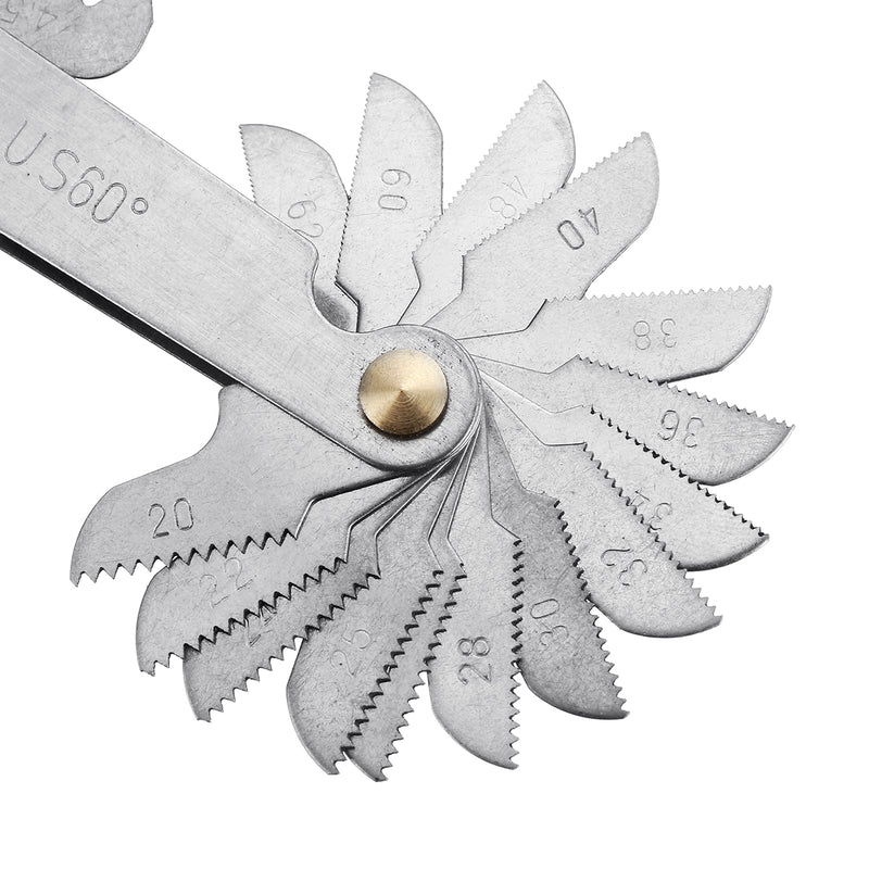 30x Blades Thread Measuring Gauge Screw Pitch Tool US 60 Degree For Nut and Bolts