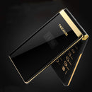 TKEXUN M2 Plus 3G WCDMA Network Flip Phone 5800mAh 3.0 inch Dual Touch Screen Blutooth FM Dual Sim Card Flip Feature Phone