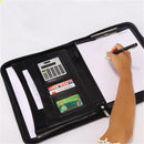 Portable A4 Zipper Ring Binder Conference File Folder Document Bag Business Travel Briefcase