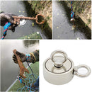 Double Side 60mm 250KG Neodymium Recovery Magnet with 10m Rope Salvage Tool Strong Recovery Fishing Kits