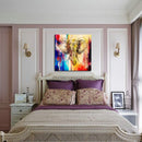 Miico Hand Painted Oil Paintings Elephant Head Paintings Wall Art For Home Decoration