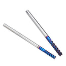 Drillpro 4/5/6/8mm HRC60 4 Flutes Milling Cutter L100mm Blue NACO Coated Tungsten Carbide Milling Cutter CNC Tool