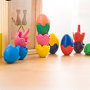 4PCS Eggs Children Drawing Crayon Early Education Puzzle Stationery Birthday Gifts