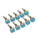 Wendao MTS-102 ON/ON SPDT AC 125V 6A 3 Pins Toggle Rocker Switch 10pcs