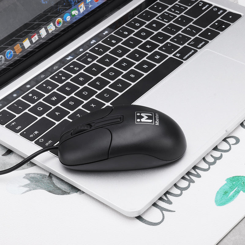 Maibenben 1000DPI USB Wired Mouse Gaming Office Mice 3 Buttons Mouse