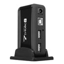 EU/US Vertical 7 Port USB 2.0 High Speed Hub+AC Power Supply Adapter For Raspberry Pi PC