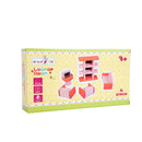 Doll House Miniature Wooden Furniture Bathroom Kitchen Living Room Bedroom Set Kid Toys