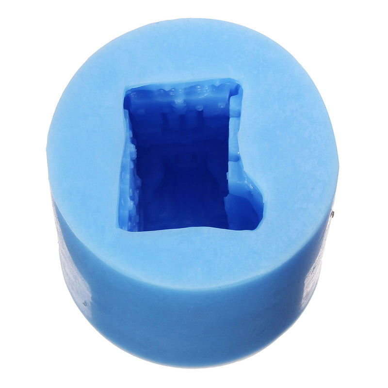 3D Snowman Silicone Fondant Mould Baking Handmade Candle Cake Soap Mold DIY