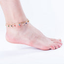 Fashion Anklet Gold Plated Colorful Zircon Tassels Anklet Elegant Accessories Jewelry for Women