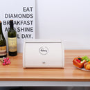 Baking Cafe Bread Box Storage Bin Keeper Food Kitchen Iron Container