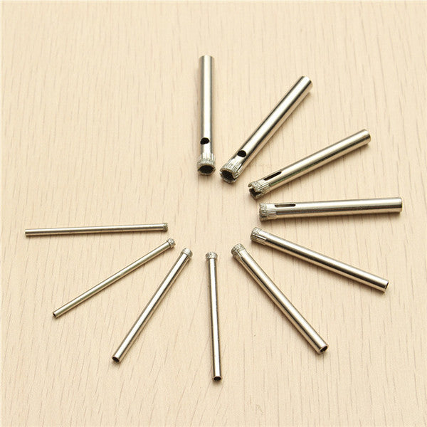 10pcs 3-7mm Diamond Hole Saw Drill Bit Set Tile Ceramic Glass Porcelain Marble Hole Saw