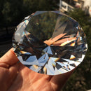 1X(Transparent Multi-Faceted Crystal Diamond, 80mm Clear Crystal Glass Diam