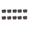 Wendao KCD-101 250V 6A Steel Boat Rocker Switch 2-Pin Plastic Button ON/Off SPST 10pcs