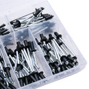 120Pcs/Set M2.4 M3.0 M3.2 M4 Black Aluminium Blind Rivets Nail Decoration R