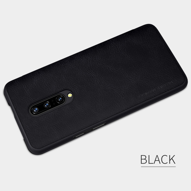 NILLKIN Flip Shockproof Card Slot Holder PU Leather Protective Case for OnePlus 7 Pro
