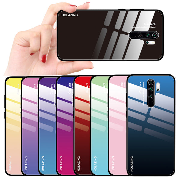 Bakeey Gradient Color Tempered Glass Protective Case for Xiaomi Redmi  Note 8 Pro