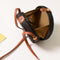 Black Beach Retro Rattan Bag Woven Handmade Ladies Round Sling Straw Bag (C A1D8