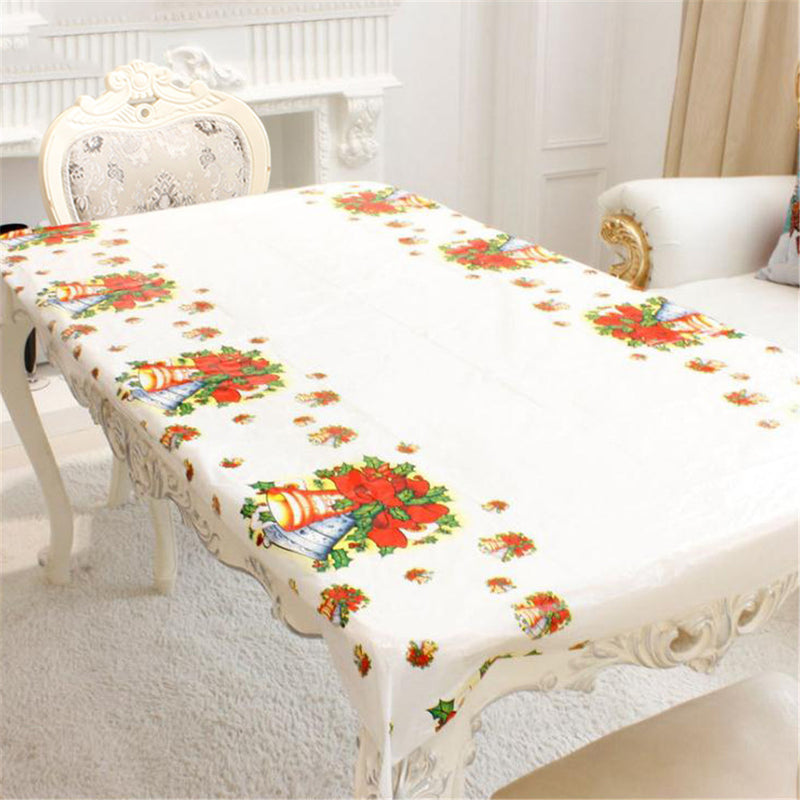 1PC 110x180cm Rectangular Disposable Table Cloth Christmas Tablecloth Printed Table Cover New Year