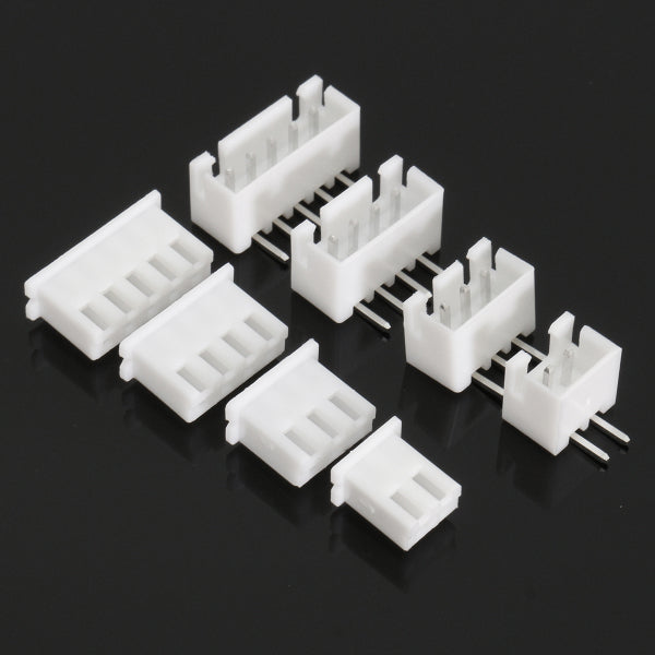 Excellway Terminals 40 Pcs 2p 3p 4p 5pin Right angle JST-XH Male Female Lipo Balance Connector