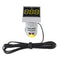 Mini Crystal Film Square LED Digital Thermometer Signal Light AC 50-380V 220V Temperature Meter Indicator Range -20-200 with 1m Sensor