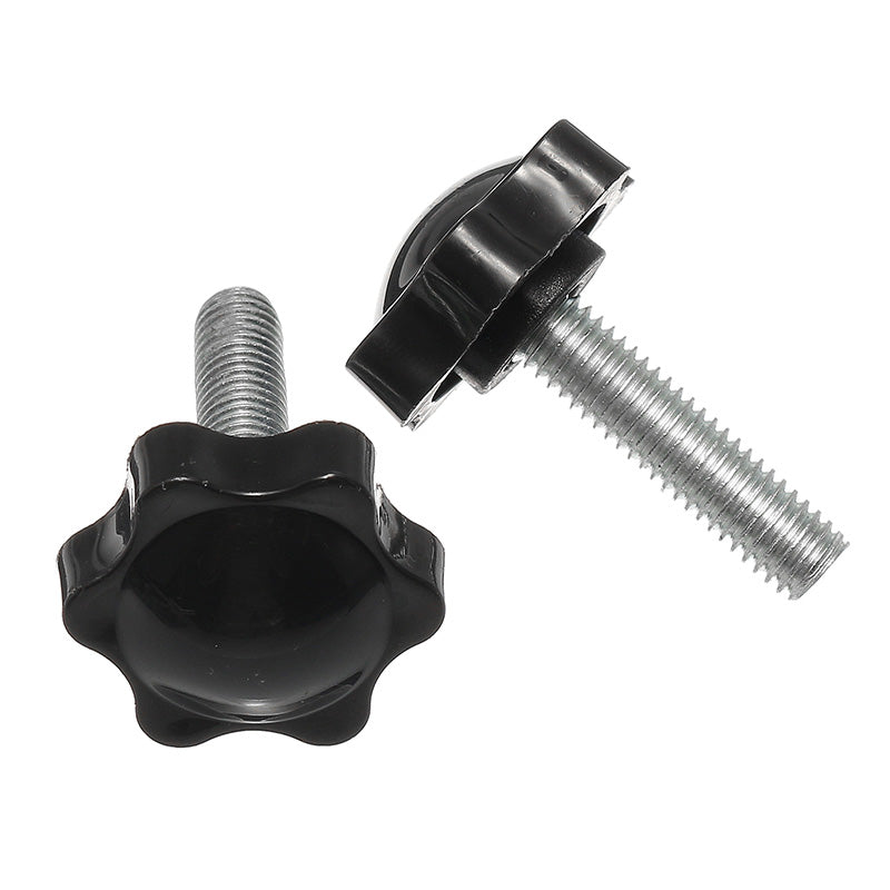 Suleve M8TS1 10Pcs M8 30mm Star Shape Head Thread Knurled Thumb Screw Clamping Grip Knob Screw