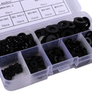 Nylon Flat Round Plastic Washer M2 M2.5 M3 M4 M5 M6 M8 Assortment Kit Black P9T3