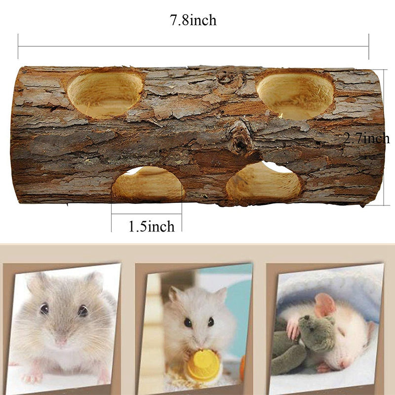 1X(5 Pcs Natural Wooden Playing Chewing Toys For Small Animal Hamster Gerbi