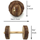 1X(5 Pcs Natural Wooden Playing Chewing Toys For Small Animal Hamster Gerbi