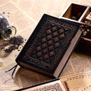 Large Thicken Diary Notebook Leather Vintage Embossed Cover Notepad Office School Stationery