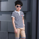 Fashion Boys Sets Clothing Children Tracksuit For Boys T-Shit Pants 2Pcs BoyP1U5
