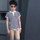 Fashion Boys Sets Clothing Children Tracksuit For Boys T-Shit Pants 2Pcs BoyP1U5