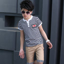 Fashion Boys Sets Clothing Children Tracksuit For Boys T-Shit Pants 2Pcs Bo