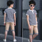 Fashion Boys Sets Clothing Children Tracksuit For Boys T-Shit Pants 2Pcs BoyP1U5