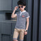 Fashion Boys Sets Clothing Children Tracksuit For Boys T-Shit Pants 2Pcs BoyP1U5