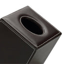 1X(Square Pu Facial Tissue Paper Holder Box Durable Cowhide Pattern Tissue