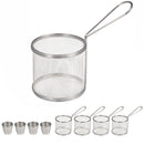 1X(4Pcs Of Set Mini Round Fries Basket Oil Strainer French Fries Chef Kitch