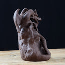1X(Ceramic Backflow Incense Burner Censer Home Decor Dragon Incense Holder