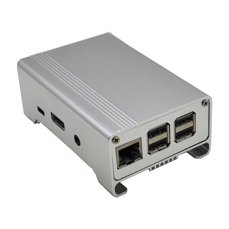 Black / Silver Aluminum Alloy Protective Case + Cooling Fan + Heatsink Kit For Raspberry Pi 3B